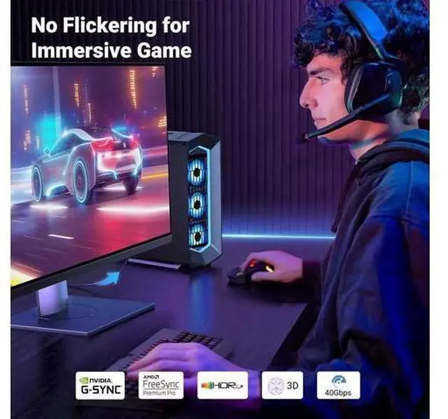 Alt view image 5 of 7 - UGREEN DP 2.1 DisplayPort Cable 10FT, 40Gbps DSC 1.2a Braided DP Cord Support 16K@30Hz, 8K@240Hz, 4K@240Hz HDR HDCP FreeSync G-Sync, Compatible with Graphics Card, Gaming Monitor, Laptop, GPU