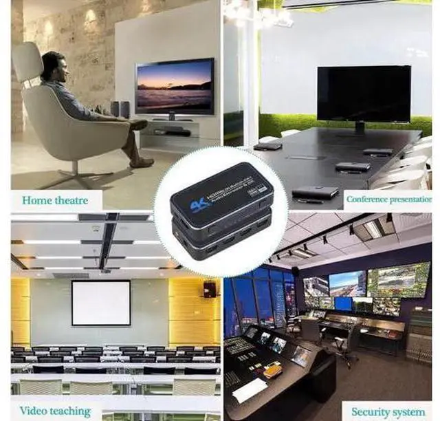 Alt view image 7 of 7 - OZQ4 4 in 1 Out HDMI 2.0 Switch with Audio Extractor 4K@60Hz 18Gbps Optical & 3.5mm Stereo Audio Output HD Video Switcher for PS5 PS4 Xbox HDTV Monitor Projector