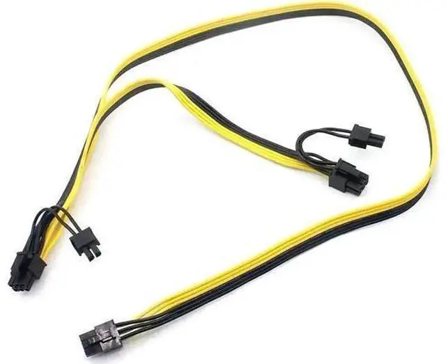 Alt view image 7 of 7 - 2 Pack PCIe 6Pin Male to Dual 8Pin (6+2) Male Splitter Power Cable, 18AWG GPU Modular Extension Cord