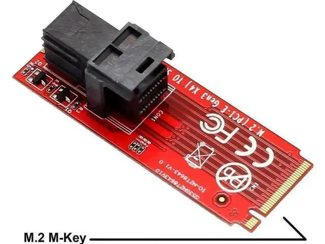 Alt view image 2 of 6 - SI-ADA40121 M.2 M-Key to U.2 Complete Kit, SFF-8643 Mini SAS HD to SFF-8639 Cable, PCIe NVMe 2.5 U.2 SSD Conversion Set with Power Line for Desktop Workstation Storage Upgrade