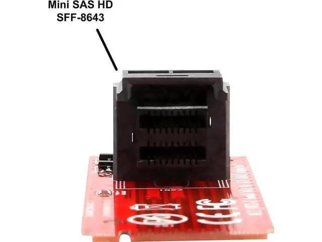 Alt view image 5 of 6 - SI-ADA40121 M.2 M-Key to U.2 Complete Kit, SFF-8643 Mini SAS HD to SFF-8639 Cable, PCIe NVMe 2.5 U.2 SSD Conversion Set with Power Line for Desktop Workstation Storage Upgrade
