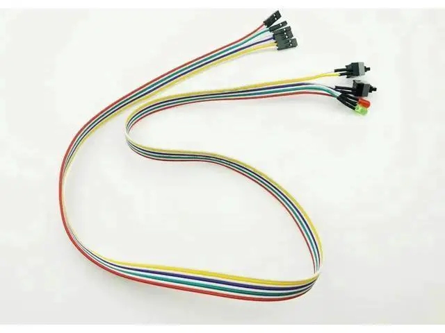 Alt view image 2 of 5 - 10 Pack PC Front Panel Cables, Power Switch + Reset + HDD LED Wires, 66cm Length for Desktop PCs, BTC Mining Rigs & Antminer Devices