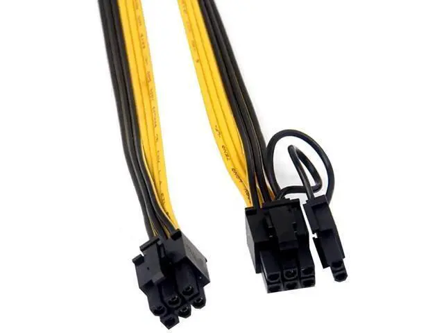 Alt view image 2 of 6 - 6 Pack 50cm PCIe 6Pin to 6+2 Pin GPU Power Cable, PCI Express 6/8 Pin Converter Cord for BTC Mining Rigs & Server Graphics Cards