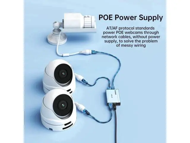 Alt view image 5 of 7 - MT-VIKI Upgraded 1 to 3 Gigabit POE Ethernet Splitter, 1000Mbps POE RJ45 Splitter Without Extra Power Adapter, Compatible with Cat5e Cat6 Cat7 Cat8 Cables, for POE IP Cameras & POE Switches