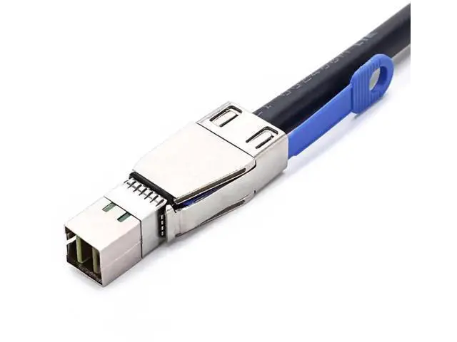 Alt view image 4 of 6 - 2 Pack Internal HD Mini SAS Breakout Cable 1M(3.3FT), SFF-8644 to 4×SFF-8482 Storage Wire with 4Pin IDE Molex Power for Server RAID HBA, SAS SATA HDD SSD Array
