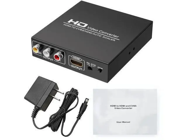 Alt view image 2 of 7 - HDMI to 3RCA CVBS AV Converter Adapter, Digital to Analog RCA Video Audio Adapter Supports PAL/NTSC, for PC Laptop Xbox Camera TV Monitor