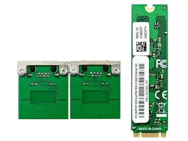 Alt view image 3 of 7 - ST7465 M.2 B+M Key Dual 2.5G NIC, Industrial Grade I226-T2 PCIe Ethernet Card Dual RJ45 LAN Adapter with I225V Chip