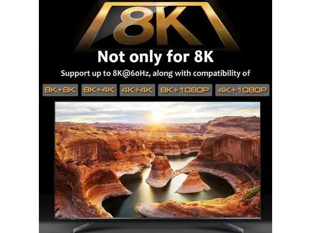 Alt view image 7 of 7 - Upgraded 4 in 1 Out HDMI 2.1 Auto Switch 8K@60Hz 4K@120Hz with Remote & US Power Adapter, 48Gbps Bandwidth HDMI Switcher Supports HDR10+, HDCP 2.3, Dolby Vision, Dolby Atmos, CEC Function