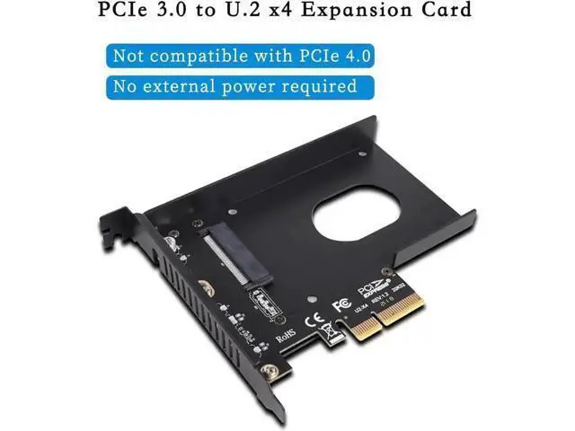 Alt view image 3 of 7 - PCIe 3.0 X4 to U.2 NVMe SSD Adapter Card with External Enclosure, 32Gbps High Speed Expansion Card, Fits PCIe X4/X8/X16 Desktop Slots