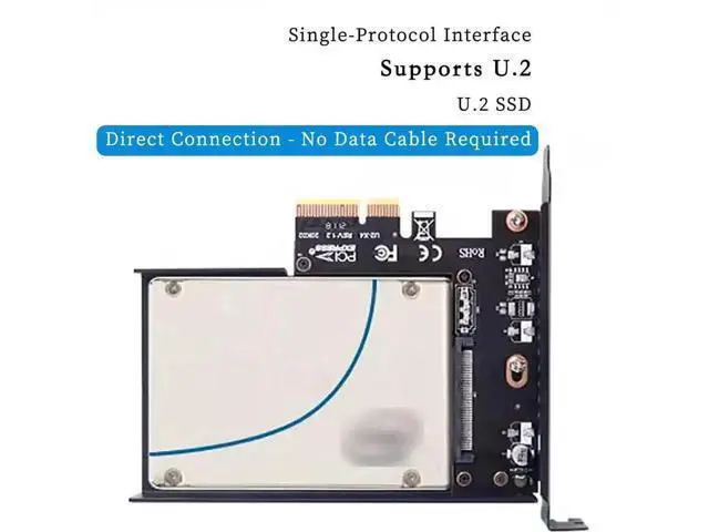 Alt view image 4 of 7 - PCIe 3.0 X4 to U.2 NVMe SSD Adapter Card with External Enclosure, 32Gbps High Speed Expansion Card, Fits PCIe X4/X8/X16 Desktop Slots