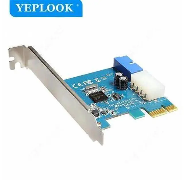 Main image of PCIe x1 to 19Pin/20Pin USB Internal Expansion Card, NEC720200 Chip with IDE 4Pin Power Connector Adapter