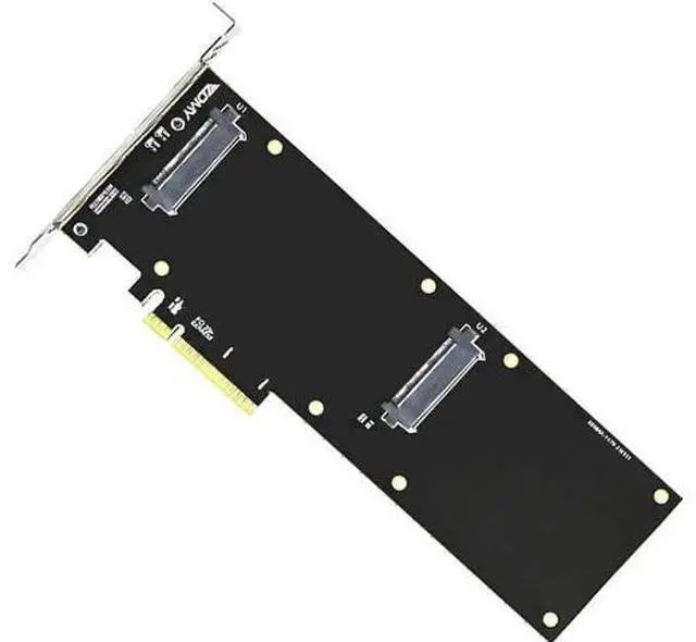 Main image of PCIe 3.0 X4/X8 to Dual U.2 NVMe SSD Expansion Riser Adapter Card for Server Storage Upgrade
