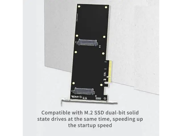 Alt view image 3 of 4 - PCIe 3.0 X4/X8 to Dual U.2 NVMe SSD Expansion Riser Adapter Card for Server Storage Upgrade