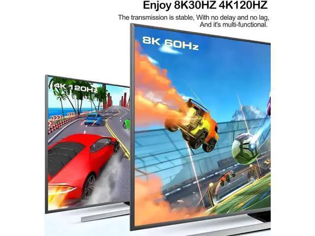 Alt view image 4 of 7 - 2-Port HDMI KVM Switch with USB 3.0 & RJ45 Ethernet, Support 8K@30Hz, 4K@120Hz, 1080P@240Hz, 2 PCs Share 3 USB Ports, Keyboard, Mouse & Ethernet, Equipped with Remote Controller