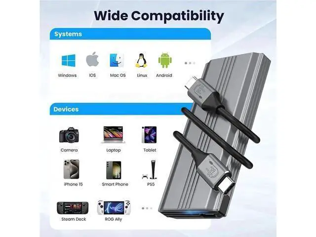 Alt view image 6 of 7 - RTL9220 Chip Type-C USB3.2 Gen2x2 USB4 20Gbps M.2 SSD Enclosure, M-Key NGFF NVMe & SATA Dual Protocol PCBA Adapter Fits 2242/2260/2280mm SSD