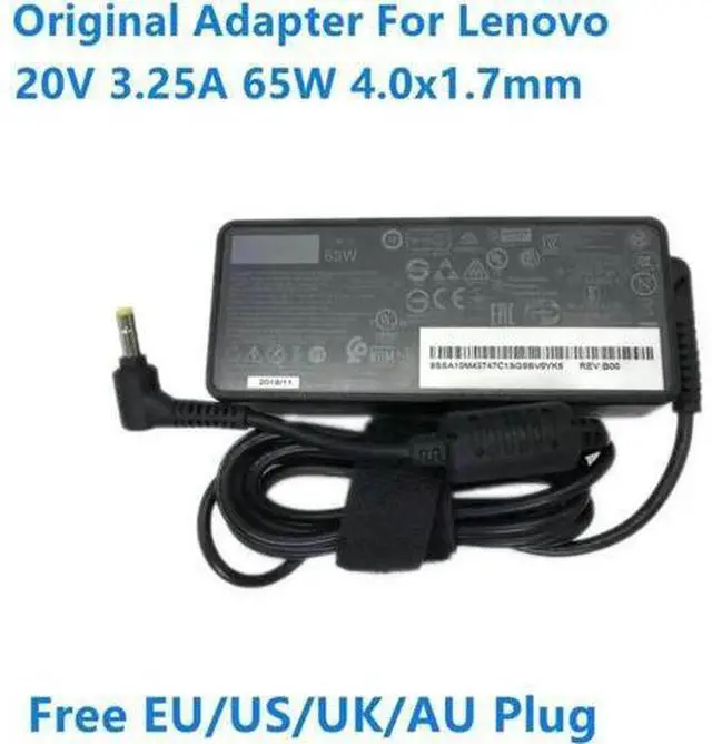 Main image of 20V 3.25A 65W AC Adapter for Lenovo ADLX65NCC3A ADLX65NDC3A ADLX65NLC3A, 4.0x1.7mm Yellow Tip Laptop Power Supply Charger