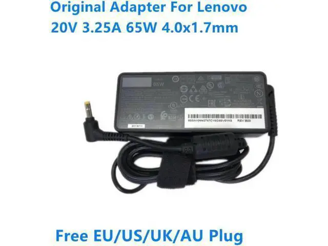 Alt view image 3 of 3 - 20V 3.25A 65W AC Adapter for Lenovo ADLX65NCC3A ADLX65NDC3A ADLX65NLC3A, 4.0x1.7mm Yellow Tip Laptop Power Supply Charger