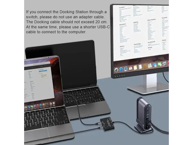 Alt view image 2 of 7 - Bi-Directional USB-C 3.1 Switch 8K@30Hz 4K@120Hz, 100W PD Charging & 10Gbps Data Transfer Multi-Function Type-C Splitter Converter