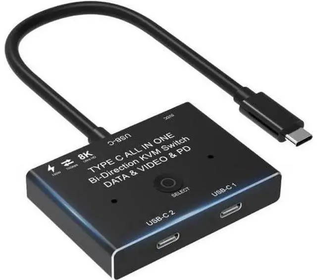 Main image of Bi-Directional USB-C 3.1 Switch 8K@30Hz 4K@120Hz, 100W PD Charging & 10Gbps Data Transfer Multi-Function Type-C Splitter Converter