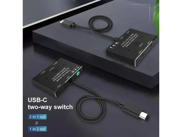 Alt view image 5 of 7 - Bi-Directional USB-C 3.1 Switch 8K@30Hz 4K@120Hz, 100W PD Charging & 10Gbps Data Transfer Multi-Function Type-C Splitter Converter