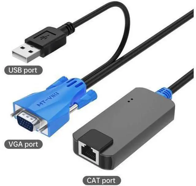 Alt view image 2 of 5 - MT-VIKI 4-Pack USB VGA over RJ45 Extender Dongles, Compatible with MT-VIKI 1708MS-IP CAT6 IP KVM Switch, Max Extension Distance 230ft/70 Meters