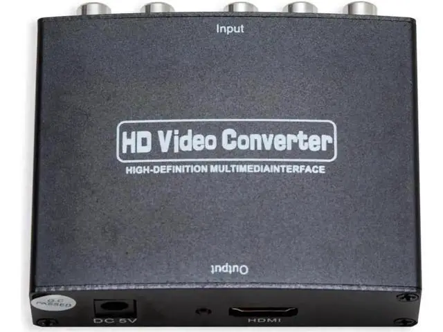 Alt view image 3 of 5 - Component YPbPr RCA Audio to HDMI 1.3 Converter, Analog RGB Component Video + Stereo RCA Audio to Digital HDMI Output Adapter