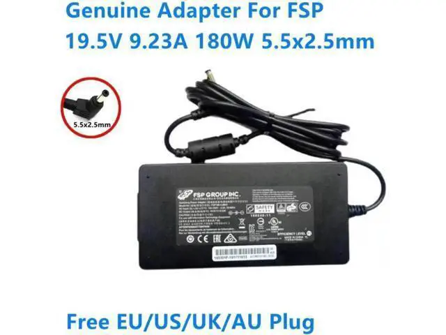 Alt view image 2 of 4 - FSP FSP180-AJBN3 180W Laptop AC Charger, 19.5V 9.23A Power Adapter with 5.5x2.5mm DC Tip Compatible with MAG-15, XNE15E19, EG-LP5-BK Gaming Notebooks