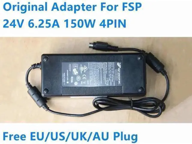 Main image of FSP 150W AC Power Adapter FSP150-AAAN1 FSP150-ABA, 24V 6.25A 4-Pin Desktop Charger Replacement for PIONEER MAW-EM55 POS Systems & Monitors