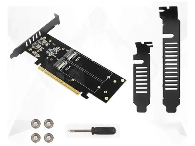 Alt view image 6 of 7 - iHyper PCIe 4.0 x16 to 4 M.2 NVMe Expansion Card, M Key 2280 SSD Adapter, 32Gbps Per Slot, VROC & NVMe RAID Supported