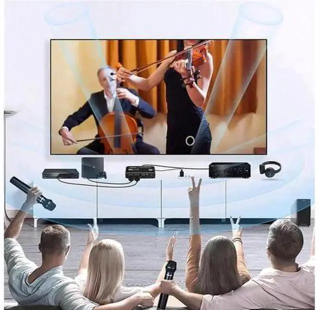 Alt view image 6 of 6 - 2 in 1 Out HDMI 2.0b Switch with Audio Extractor, 4K@60Hz HDR 2x1 HDMI Switcher Splitter with Optical SPDIF, Coaxial & 3.5mm Audio Output, HDCP 2.3 IR Remote Control