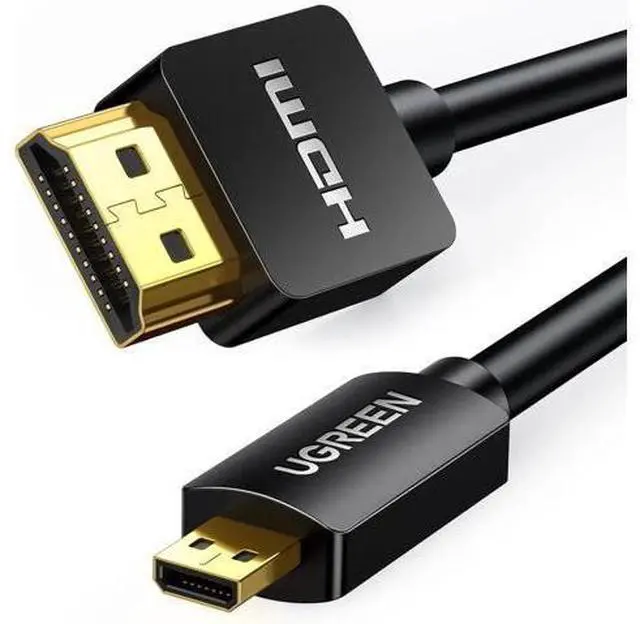 Main image of 6FT UGREEN Micro HDMI Male to HDMI Female Cable Adapter, 4K@60Hz HDMI 2.0 Cord with ARC Ethernet for GoPro Raspberry Pi 5 Retroid Pocket Yoga Camera Capture Card