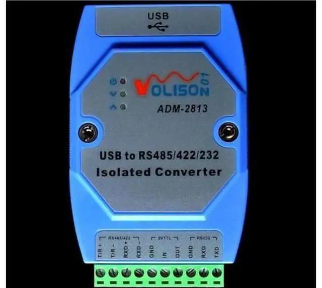 Main image of ADM-2813 Industrial USB to RS485/RS422/RS232/TTL Serial Converter, FT232 Chip with Photoelectric Isolation, DIN Rail Mount USB Serial Adapter