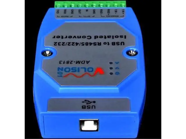 Alt view image 6 of 6 - ADM-2813 Industrial USB to RS485/RS422/RS232/TTL Serial Converter, FT232 Chip with Photoelectric Isolation, DIN Rail Mount USB Serial Adapter
