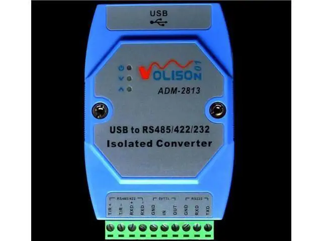 Alt view image 5 of 6 - ADM-2813 Industrial USB to RS485/RS422/RS232/TTL Serial Converter, FT232 Chip with Photoelectric Isolation, DIN Rail Mount USB Serial Adapter