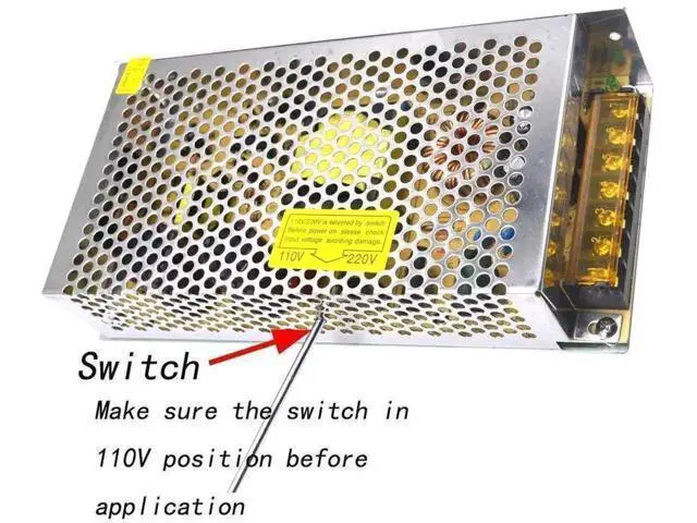 Alt view image 5 of 5 - AC 110/220V to DC 12V 10A 120W Switching Power Supply, LED Driver Transformer for CCTV Cameras & LED Light Strips