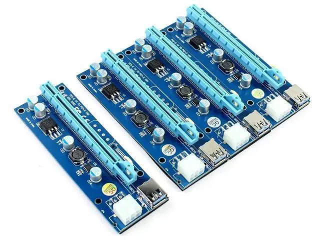 Alt view image 6 of 7 - PCIe 1X to 16X Mining Riser Card with USB 3.0 Extension Cable, Multi-GPU Expansion Adapter for Desktop PC Windows Linux