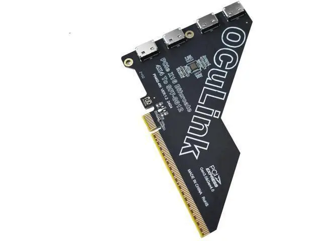 Alt view image 2 of 4 - PCIe 4.0 x16 to OCuLink SFF-8612 Adapter Card, SFF-8611 Compatible External Expansion Card for eGPU Dock & NVMe U.2 SSD