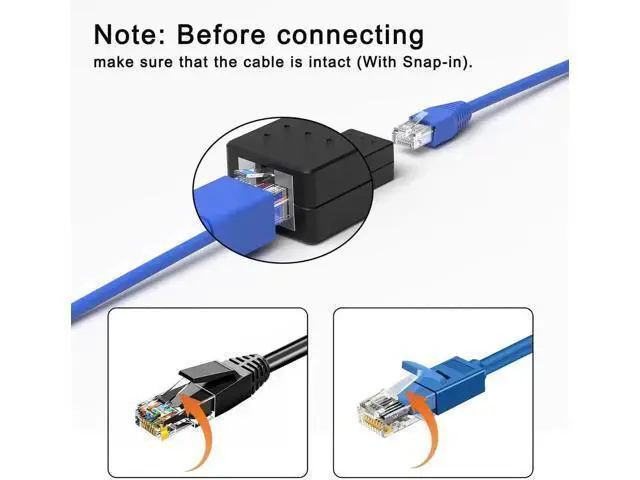 Alt view image 5 of 7 - 20 Pack Black RJ45 Female to Female Inline Ethernet Coupler, LAN Cable Extender Adapter, Supports Cat5e/Cat6/Cat7 for Gigabit & 10Gbps Network Transmission