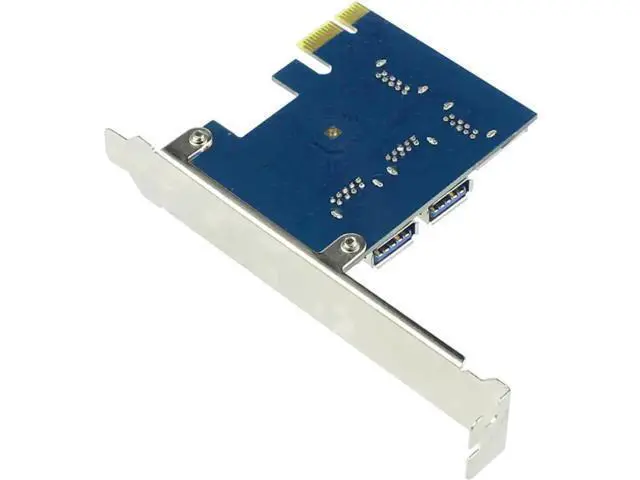 Alt view image 4 of 5 - PCIe 1X to 4 PCIe 16X Riser Card USB3.0 External PCI-e Port Multiplier Adapter for Bitcoin Mining Rig