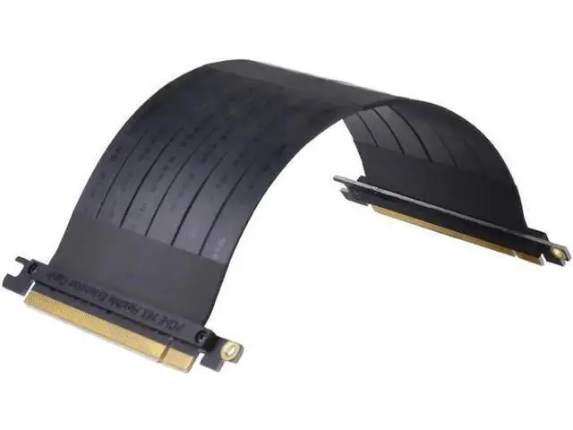 Alt view image 3 of 6 - PCIe x16 Flexible Riser Card Extension Cable, PCI Express 16X Slot Male to Female Port Adapter GPU Add-On Extension Cord