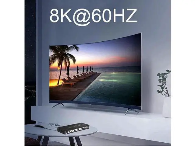 Alt view image 7 of 7 - 4 In 2 Out HDMI 2.1 8K Matrix Switch Splitter, 4×2 HDR Video Matrix with IR Remote, 8K@60Hz 4K@120Hz CEC ARC Audio Extractor, SPDIF 5.1CH + RCA Stereo L/R Output HDCP2.3