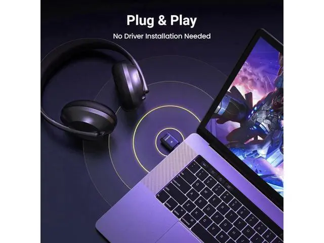 Alt view image 6 of 7 - UGREEN USB-C Bluetooth 5.3 Audio Transmitter Adapter for PS5, Supports aptX Low Latency & aptX Adaptive, Connect Wireless Headphones Earbuds