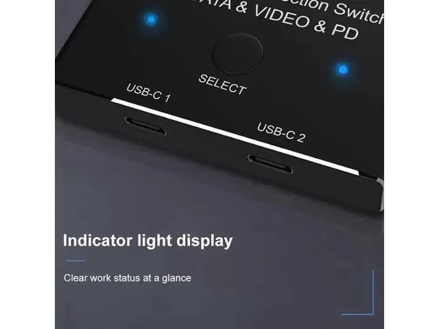 Alt view image 6 of 7 - Bi-Directional USB-C MST Switch Hub, 8K@30Hz Video, 100W PD Charging, 10Gbps Data, 1-In-2-Out