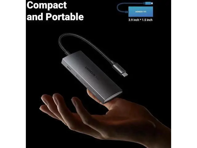 Alt view image 3 of 7 - UGREEN 10Gbps USB C Hub, 4-Port USB 3.2 Gen2 Multiport Splitter, High Speed Data Only Type C Adapter Compatible with MacBook Air Pro, iMac, iPad Pro, iPhone 15 Series, Galaxy S23 & All USB-C Devices