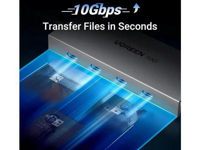 Alt view image 4 of 7 - UGREEN 10Gbps USB C Hub, 4-Port USB 3.2 Gen2 Multiport Splitter, High Speed Data Only Type C Adapter Compatible with MacBook Air Pro, iMac, iPad Pro, iPhone 15 Series, Galaxy S23 & All USB-C Devices