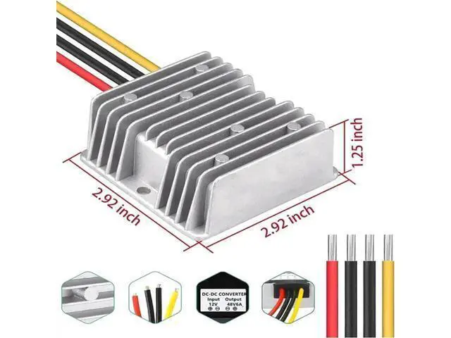 Alt view image 5 of 6 - 12V to 48V 6A 288W Step-Up DC-DC Boost Converter, Voltage Regulator Module for Golf Cart, Club Car & Solar Power System