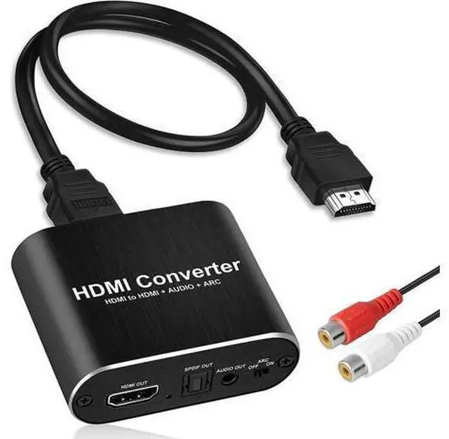 Main image of 4K@60Hz HDMI Audio Extractor Splitter, HDMI to HDMI + Optical SPDIF Toslink + 3.5mm AUX Stereo Audio Converter, Support HDCP2.2, 1080P Full HD & 3D Video