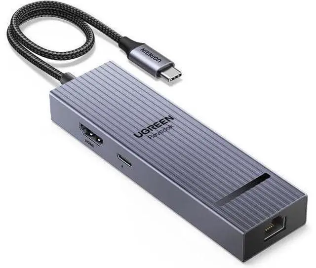 Main image of UGREEN Revodok Pro 6 in 1 USB C Multiport Hub, Gigabit Ethernet Dock with 4K@60Hz HDMI, 100W PD Pass-Through Charging, 10Gbps USB-A & USB-C 3.2 Data Ports for MacBook M1/M2/M3, iPad, iPhone 16 Pro/Pro
