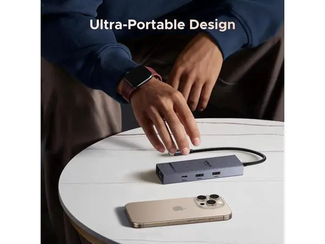 Alt view image 6 of 7 - UGREEN Revodok Pro 6 in 1 USB C Multiport Hub, Gigabit Ethernet Dock with 4K@60Hz HDMI, 100W PD Pass-Through Charging, 10Gbps USB-A & USB-C 3.2 Data Ports for MacBook M1/M2/M3, iPad, iPhone 16 Pro/Pro