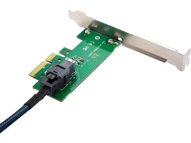 Alt view image 5 of 5 - PCIe 3.0/4.0 x4 to SFF-8643 Mini SAS HD Adapter Card with SFF-8643 to SFF-8639 U.2 NVMe Cable, Motherboard Storage Expansion Kit for 2.5 U.2 PCIe NVMe SSD
